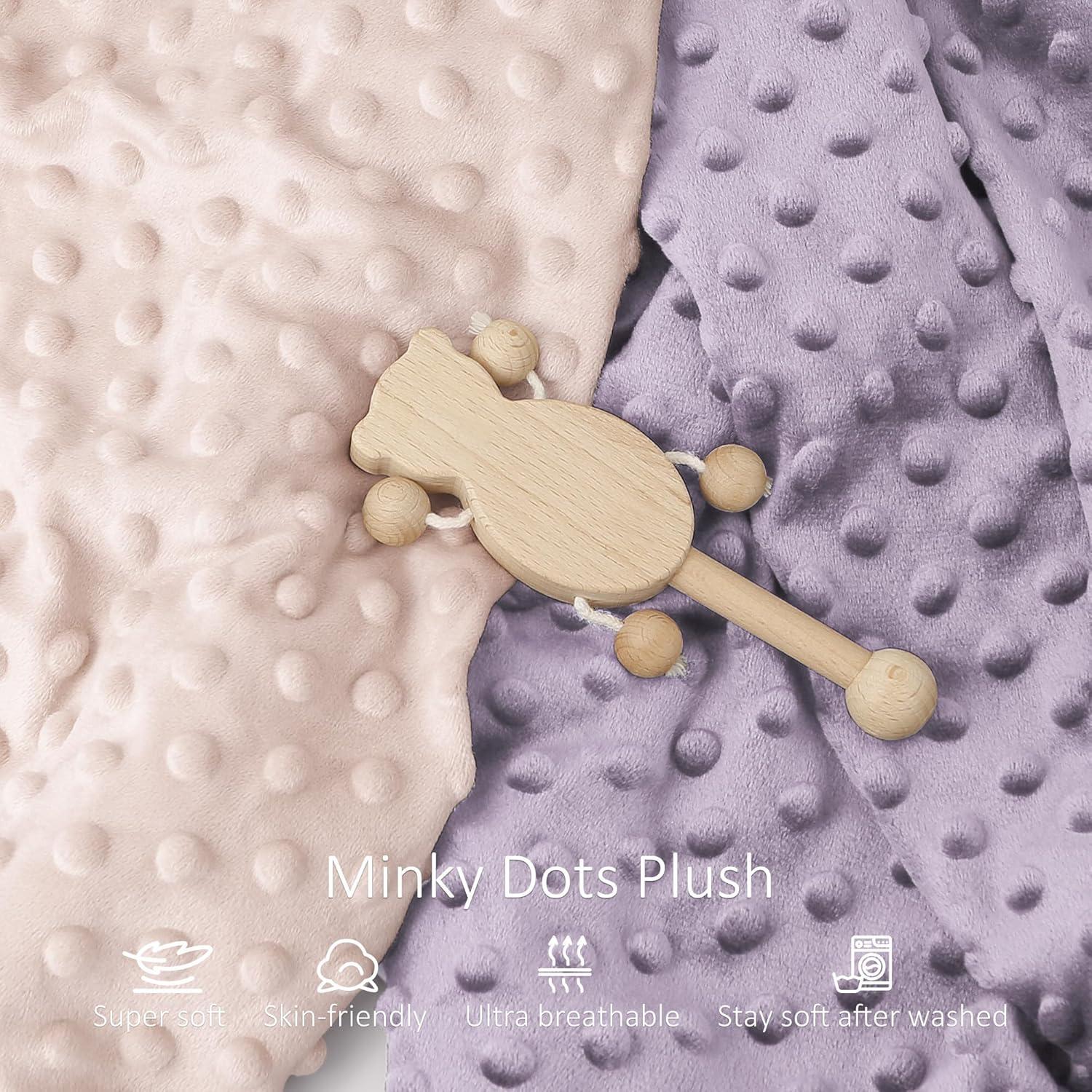 image:imageSusurration 2Pack Changing Pad Covers Super Soft Minky Dots Plush Changing Table Covers 33x17x7in Breathable Changing Pad Sheets for Unisex Baby Girls and Boys PinkampPurplePinkPurple