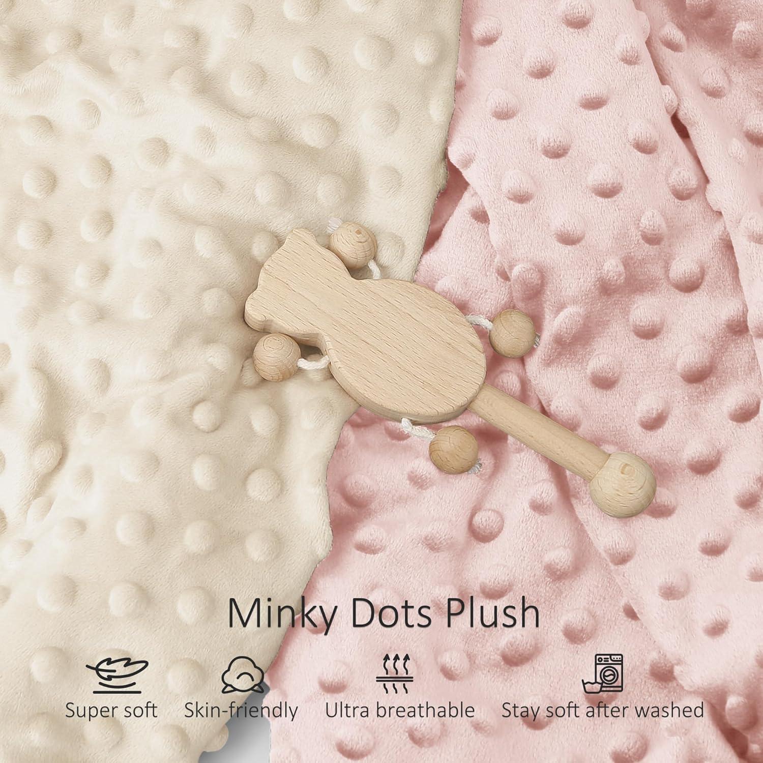 image:imageSusurration 2Pack Changing Pad Covers Super Soft Minky Dots Plush Changing Table Covers 33x17x7in Breathable Changing Pad Sheets for Unisex Baby Girls and Boys PinkampPurplePinkCream