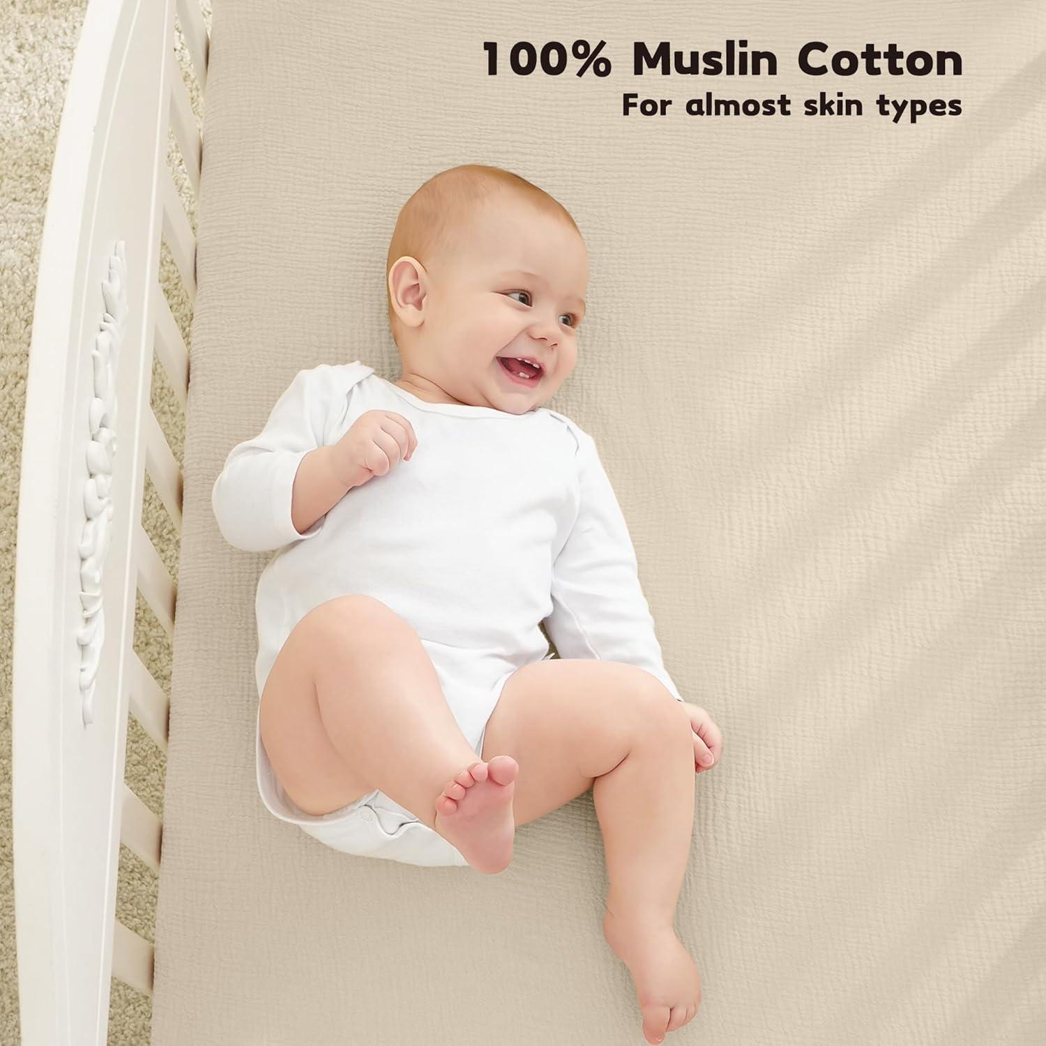 image:imageSusurration Bassinet Sheets 2 Pack Bassinet Sheets Fits Oval and Rectangle Bassinet Mattress Breathable and SkinFriendly for Baby Boy and Girl Pink Peach