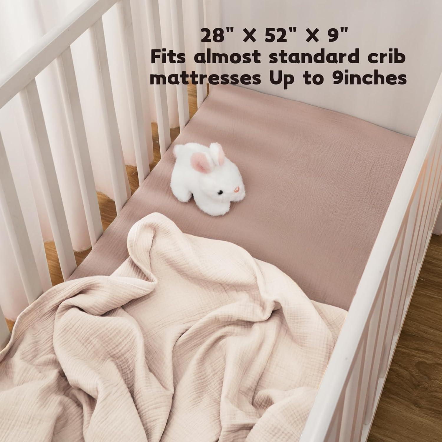 image:imageSusurration Bassinet Sheets 2 Pack Bassinet Sheets Fits Oval and Rectangle Bassinet Mattress Breathable and SkinFriendly for Baby Boy and Girl Pink Peach