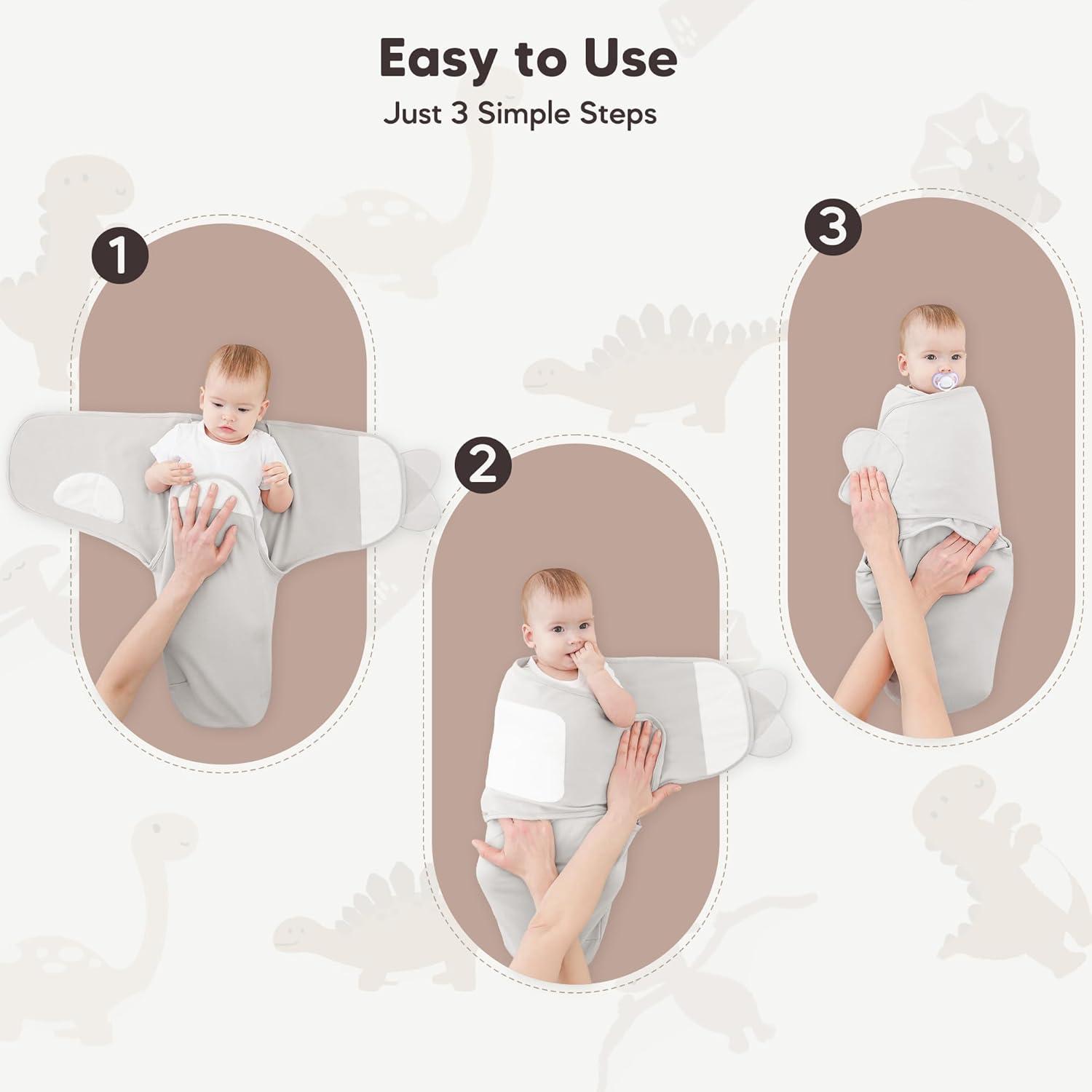 image:imageSusurration Swaddle Sleep Sacks 3 Pack 100 Muslin Cotton Swaddle Blanket Small Baby Wrap for 36 Months Newborn GirlsBoysInfants EssentialsAdjustable Wearable Sleeping Sack New Grey 36 MonthsBrown
