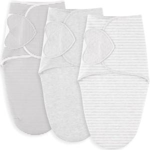 image:imageSusurration Swaddle Sleep Sacks 3 Pack 100 Muslin Cotton Swaddle Blanket Small Baby Wrap for 36 Months Newborn GirlsBoysInfants EssentialsAdjustable Wearable Sleeping Sack New Grey 36 MonthsGrey