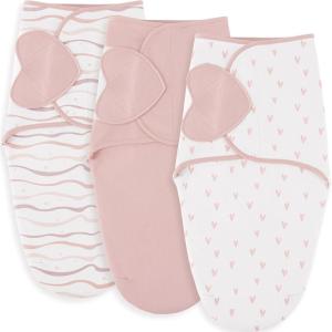 image:imageSusurration Swaddle Sleep Sacks 3 Pack 100 Muslin Cotton Swaddle Blanket Small Baby Wrap for 36 Months Newborn GirlsBoysInfants EssentialsAdjustable Wearable Sleeping Sack New Grey 36 MonthsPink